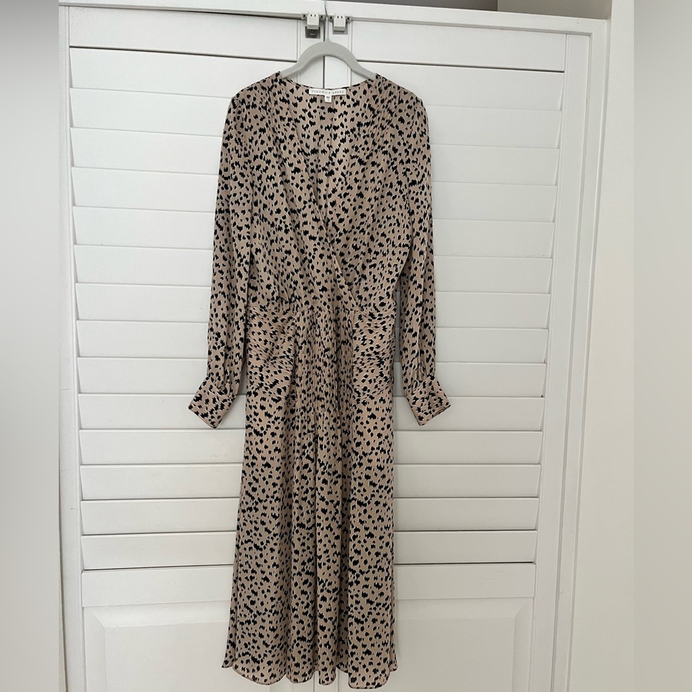 Veronica Beard long sleeve pleated skirt dress